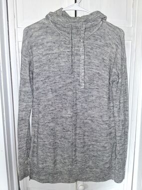 GAP Light Grey Marled Knit Hoodie